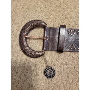 New Streets Ahead Euro Metal Belt And Buckle Bohemian New! Brown 35" To 39"